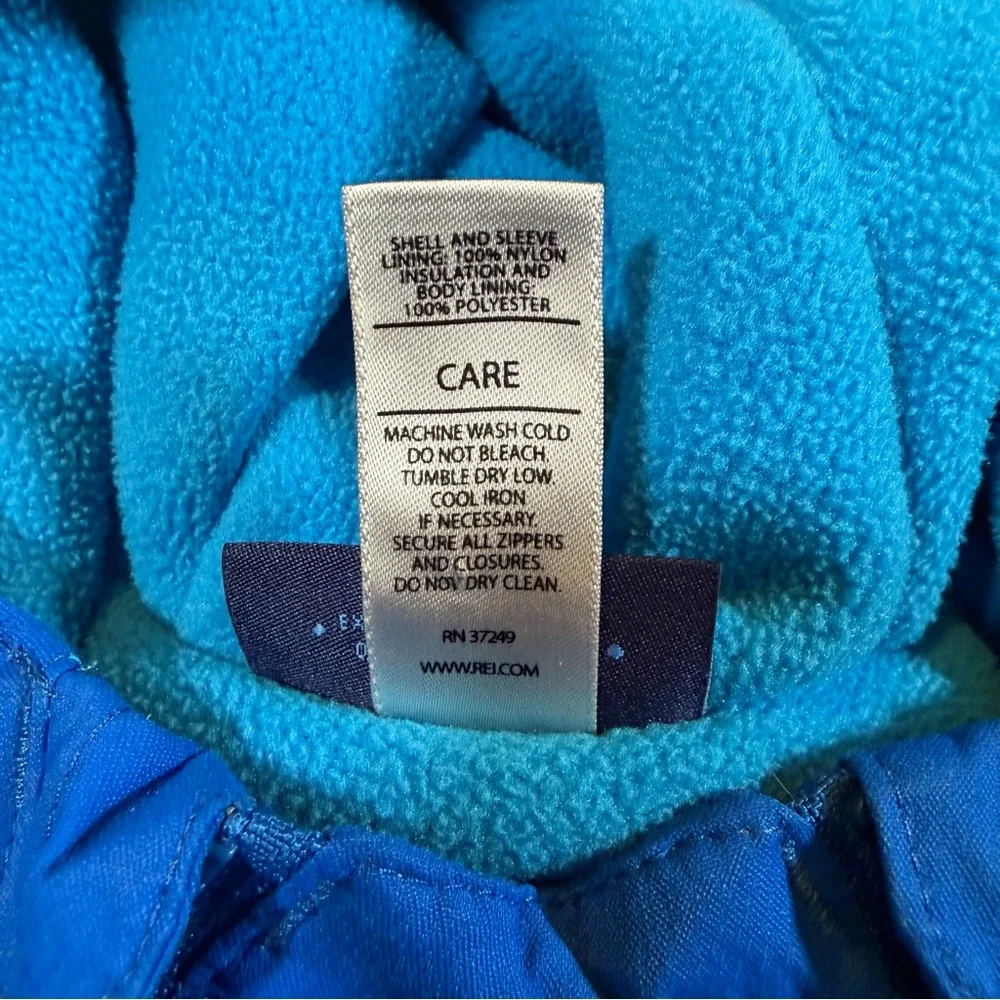 REI 18 Months Timber Mountain Blue Snowsuit Fleece‎ Lined Full Zip Up Hooded